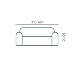 Belmarti keturvietės sofos užvalkalas Milan 230 - 270 cm kaina ir informacija | Baldų užvalkalai | pigu.lt