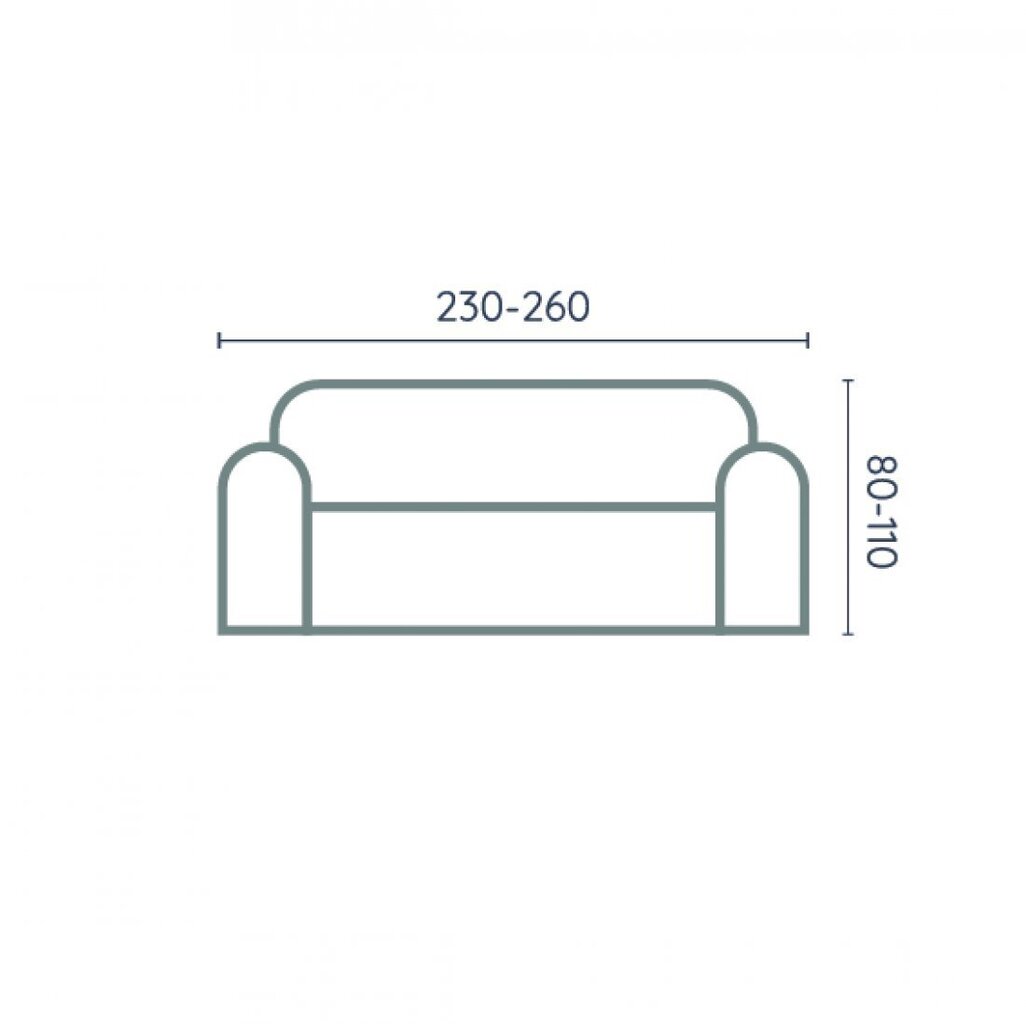 Belmarti keturvietės sofos užvalkalas Milan 230 - 270 cm цена и информация | Baldų užvalkalai | pigu.lt
