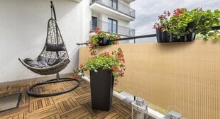 Balkono/terasos apsauga nuo saulės Molde Plast, 1,8 x 5 m, ruda цена и информация | Зонты, маркизы, стойки | pigu.lt