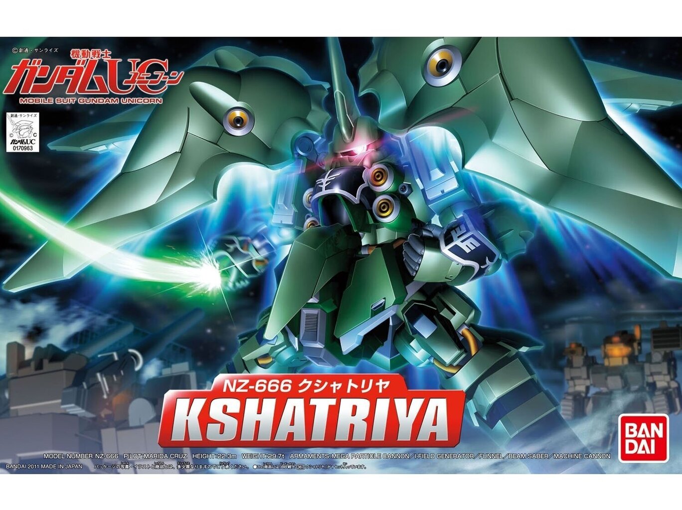 Bandai - SD Gundam BB Senshi NZ-666 Kshatriya, 60675 цена | pigu.lt