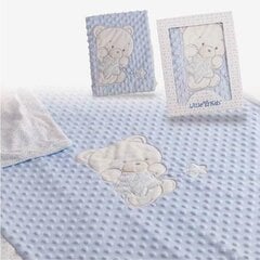 Детское одеяло Синий Медведь Двойное вышивка (100 x 75 cm) цена и информация | Покрывала, пледы | pigu.lt