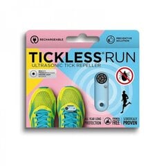 Tickless Run ultraskaņas repelenta ierīce, zila цена и информация | Средства от комаров и клещей | pigu.lt