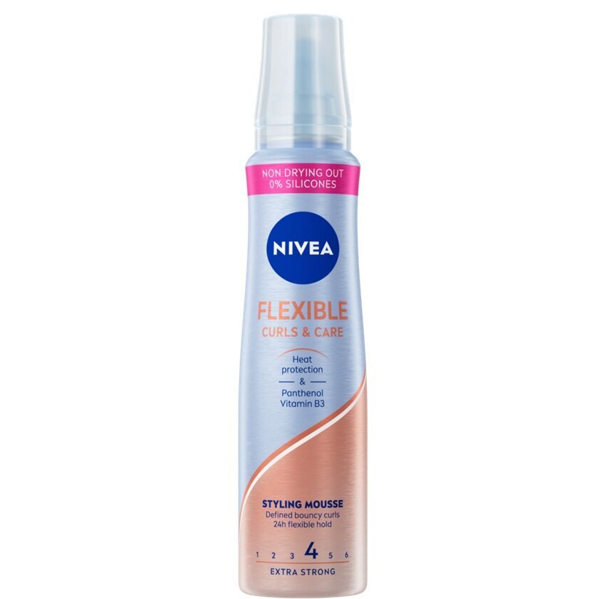 Plaukų formavimo putos Nivea Flexible Curls & Care, 150 ml kaina ir informacija | Plaukų formavimo priemonės | pigu.lt