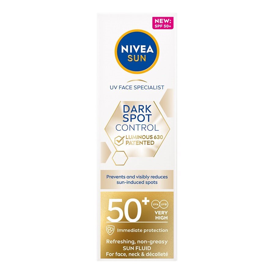 Veido kremas nuo dėmių Nivea Sun Spot Control Luminous 630®, SPF50+, 40 ml kaina ir informacija | Veido kremai | pigu.lt