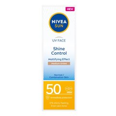 Apsauginis veido kremas nuo saulės Nivea Sun UV SPF50, 50 ml цена и информация | Кремы от загара | pigu.lt