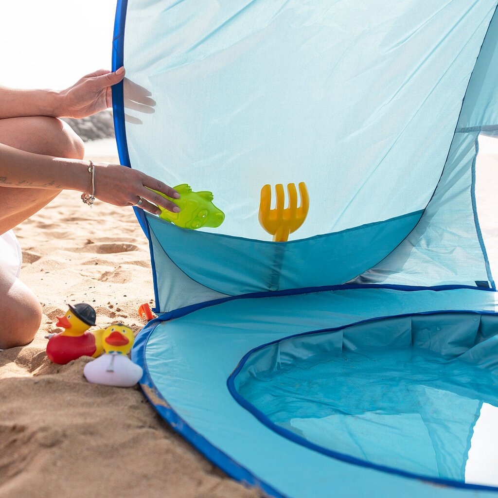 Vaikų paplūdimio palapinė su pripučiamu baseinu Tenfun kaina ir informacija | Vaikiški lauko baldai | pigu.lt
