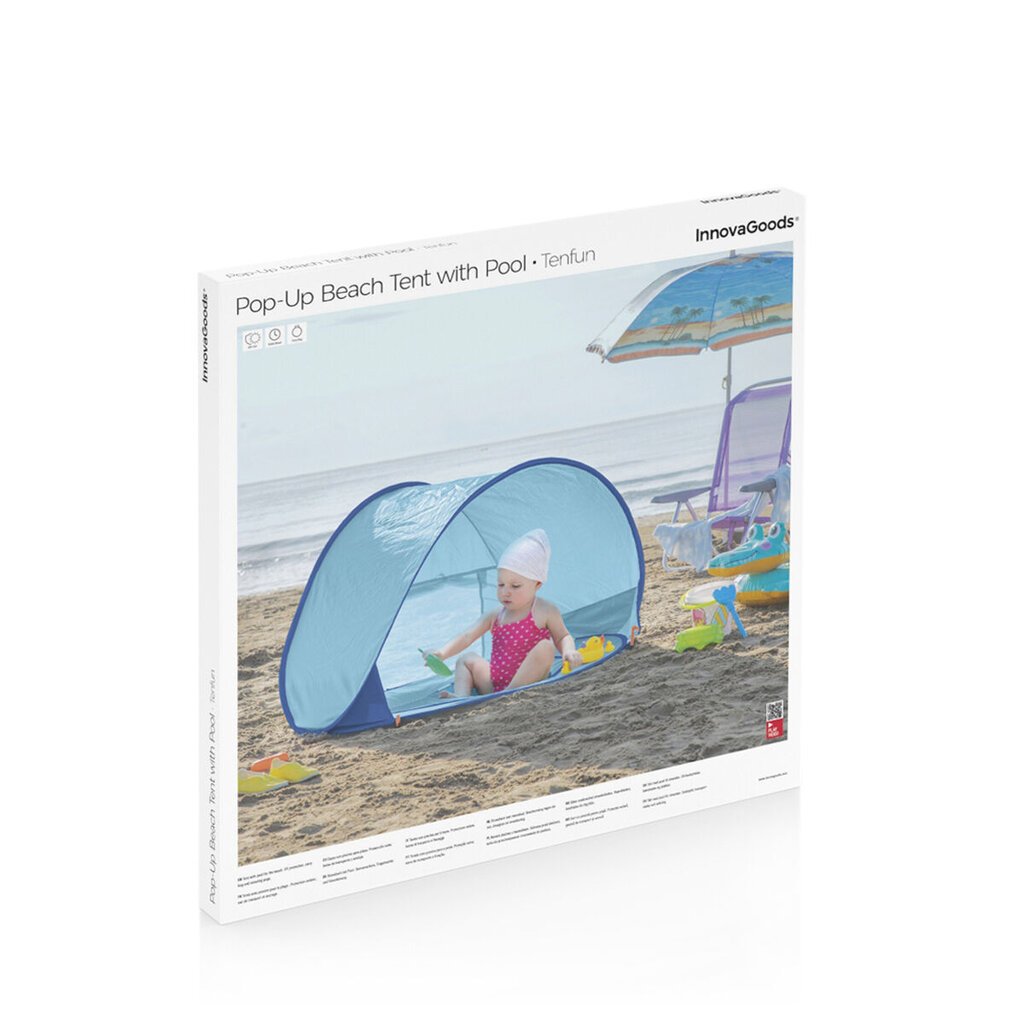 Vaikų paplūdimio palapinė su pripučiamu baseinu Tenfun цена и информация | Vaikiški lauko baldai | pigu.lt