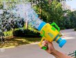 Muilo burbulų pūtimo mašina Rocket Bubble Gun цена и информация | Vandens, smėlio ir paplūdimio žaislai | pigu.lt