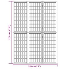 Pertvara vidaXL kaina ir informacija | Širmos, kambario pertvaros | pigu.lt