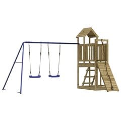 Žaidimų namelis su laipiojimo sienele ir sūpynėmis vidaXL kaina ir informacija | Vaikų žaidimų nameliai | pigu.lt