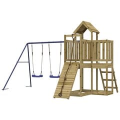 Žaidimų namelis su laipiojimo sienele ir sūpynėmis vidaXL kaina ir informacija | Vaikų žaidimų nameliai | pigu.lt