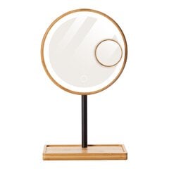 Vaizdą didinantis stalinis veidrodis su apšvietimu Lanaform Bamboo Mirror kaina ir informacija | Kosmetinės, veidrodėliai | pigu.lt