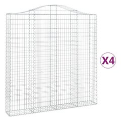 Gabiono krepšiai vidaXL, 200x30x200/220 cm kaina ir informacija | Tvoros ir jų priedai | pigu.lt