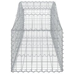 Išlenkti gabiono krepšiai vidaXL 200x50x40/60cm kaina ir informacija | Tvoros ir jų priedai | pigu.lt