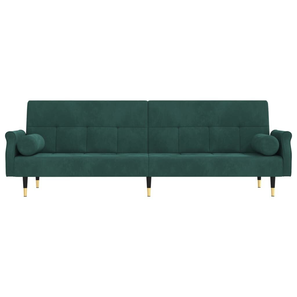 Sofa-lova su pagalvėlėmis vidaXL, žalia цена и информация | Sofos | pigu.lt
