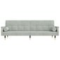 Sofa-lova su pagalvėlėmis vidaXL, pilka kaina ir informacija | Sofos | pigu.lt