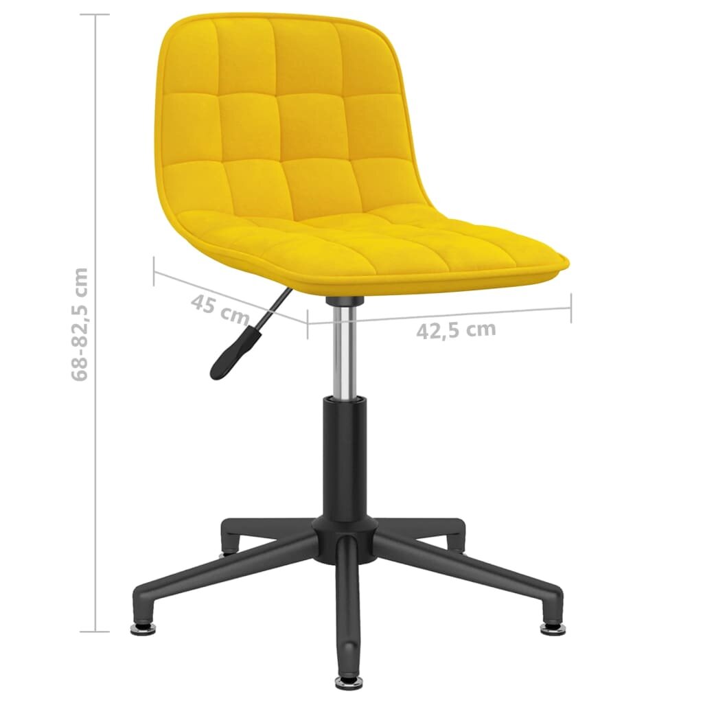 Pasukamos valgomojo kėdės vidaXL, 2 vnt., geltonos kaina ir informacija | Virtuvės ir valgomojo kėdės | pigu.lt