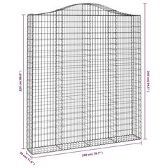 Gabiono krepšys vidaXL 200x30x240 cm цена и информация | Заборы и принадлежности к ним | pigu.lt