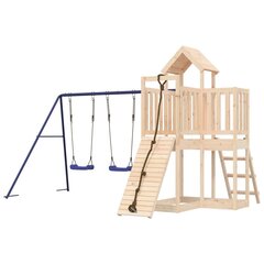 Žaidimų namelis su laipiojimo sienele/sūpynėmis vidaXL kaina ir informacija | Vaikų žaidimų nameliai | pigu.lt