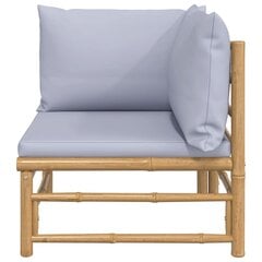 Sodo sofa vidaXL, ruda/pilka kaina ir informacija | Lauko kėdės, foteliai, pufai | pigu.lt