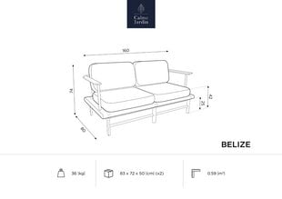 Lauko sofa Calme Jardin Belize, balta kaina ir informacija | Lauko kėdės, foteliai, pufai | pigu.lt