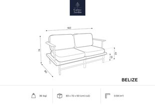 Lauko sofa Calme Jardin Belize, ruda kaina ir informacija | Lauko kėdės, foteliai, pufai | pigu.lt