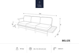 Lauko sofa Calme Jardin Belize, balta kaina ir informacija | Lauko kėdės, foteliai, pufai | pigu.lt