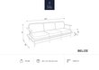 Lauko sofa Calme Jardin Belize, pilka kaina ir informacija | Lauko kėdės, foteliai, pufai | pigu.lt