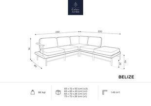 Kampinė lauko sofa Calme Jardin Belize, ruda kaina ir informacija | Lauko kėdės, foteliai, pufai | pigu.lt