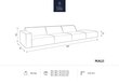 Modulinė lauko sofa Calme Jardin Maui, smėlio spalvos kaina ir informacija | Lauko kėdės, foteliai, pufai | pigu.lt