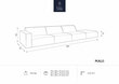 Modulinė lauko sofa Calme Jardin Maui, pilka kaina ir informacija | Lauko kėdės, foteliai, pufai | pigu.lt