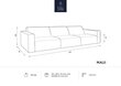 Lauko sofa Calme Jardin Maui, pilka kaina ir informacija | Lauko kėdės, foteliai, pufai | pigu.lt