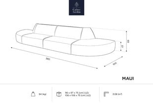 Садовый диван Calme Jardin Maui, серый цвет цена и информация | Садовые стулья, кресла, пуфы | pigu.lt