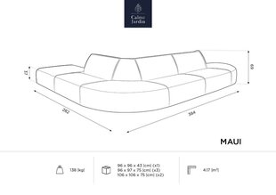 Lauko sofa Calme Jardin Maui, smėlio spalvos kaina ir informacija | Lauko kėdės, foteliai, pufai | pigu.lt