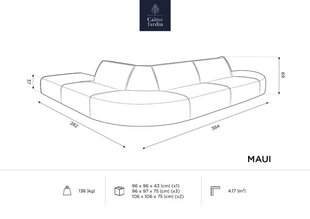 Lauko sofa Calme Jardin Maui, pilka kaina ir informacija | Lauko kėdės, foteliai, pufai | pigu.lt