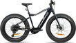 Elektrinis dviratis GZR Black Raw 2023 26" Electric Fatbike 17", juodas kaina ir informacija | Elektriniai dviračiai | pigu.lt