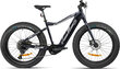 Elektrinis dviratis GZR Black Raw 2023 26" Electric Fatbike 19", juodas kaina ir informacija | Elektriniai dviračiai | pigu.lt