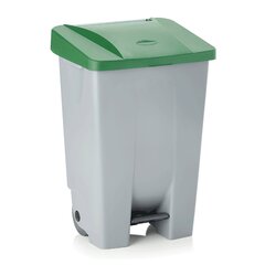 Šiukšlių konteineris su pedalu Denox, 80 l, žalias цена и информация | Уличные контейнеры, контейнеры для компоста | pigu.lt