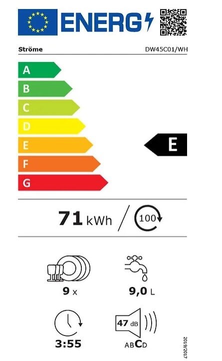 Ströme DW45C01/WH kaina ir informacija | Indaplovės | pigu.lt