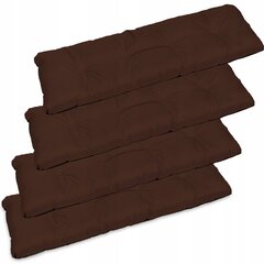 4-ių suoliuko pagalvėlių komplektas SuperKissen24, rudas kaina ir informacija | Pagalvės, užvalkalai, apsaugos | pigu.lt