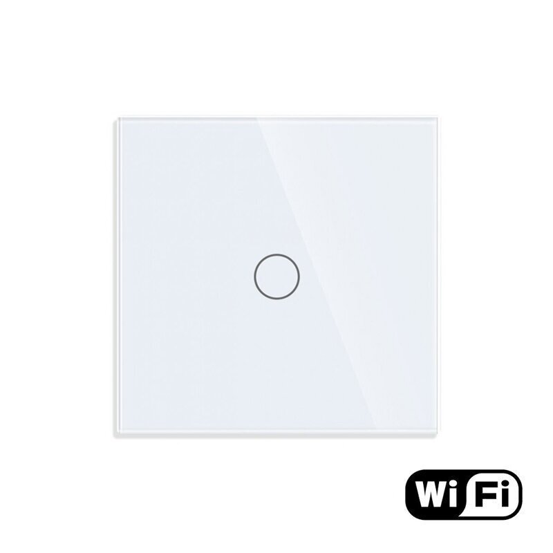 WiFi vienpolis sensorinis jungiklis, baltas 600W цена и информация | Elektros jungikliai, rozetės | pigu.lt