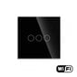 WiFi tripolis sensorinis jungiklis, juodas 600W kaina ir informacija | Elektros jungikliai, rozetės | pigu.lt