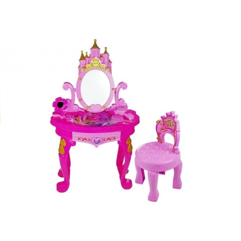 Žaislinis kosmetinis staliukas su kede ir aksesuarais цена и информация | Žaislai mergaitėms | pigu.lt