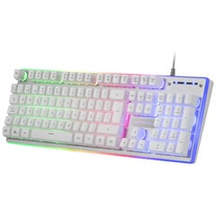 Клавиатура Mars Gaming MK220 Испанская Qwerty Белый RGB цена и информация | Клавиатуры | pigu.lt