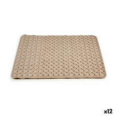 Коврик для ванной комнаты плетеный Бежевый PVC (0,03 x 50 x 50 cm) (12 штук) цена и информация | Ковры | pigu.lt