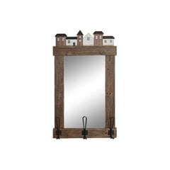 Настенное зеркало DKD Home Decor 78,5 x 2,5 x 78,5 cm Позолоченный Коричневый Алюминий Древесина манго цена и информация | Зеркала | pigu.lt
