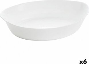 Поднос Luminarc Smart Cuisine Овальный 32 x 20 cm Белый Cтекло (6 штук) цена и информация | Формы, посуда для выпечки | pigu.lt