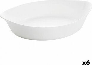 Поднос Luminarc Smart Cuisine Овальный Белый Cтекло 28 x 17 cm (6 штук) цена и информация | Формы, посуда для выпечки | pigu.lt