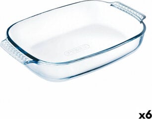 Поднос Pyrex Classic Прямоугольный Прозрачный Cтекло 35 x 23 cm (6 штук) цена и информация | Формы, посуда для выпечки | pigu.lt