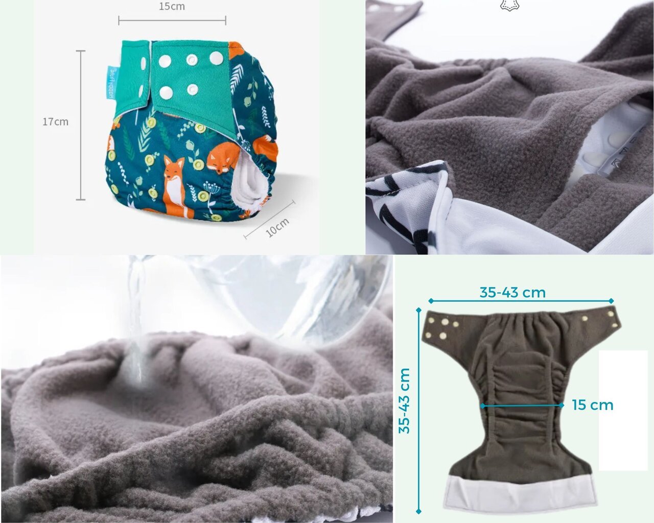 Daugkartinio naudojimo sauskelnės Baby Planet, 3-15 kg, 1 vnt kaina ir informacija | Sauskelnės | pigu.lt